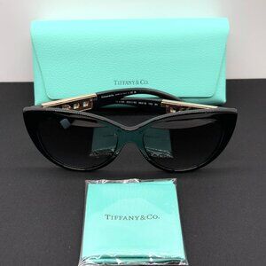 Tiffany & Co. TF 4196 8001 Black Cat-Eye Women's Sunglasses Rose Gold 56mm